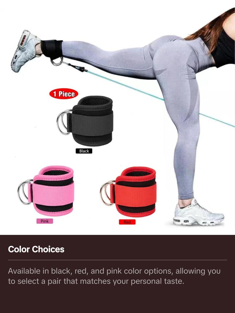 Cable Ankle Straps - Adjustable Nylon Polyester Straps for Cable Machines, Resistance Trainers & Various Gym Systems - One Size Fits All
