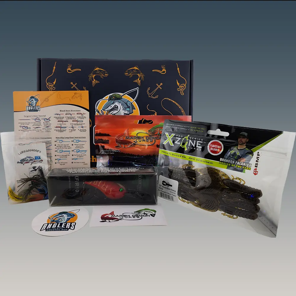 Anglers Arsenal Box Nibble Box of custom fishing lures Anglers Arsenal Box Nibble Box of custom fishing lures