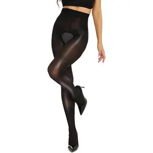 Tights Silk Stockings Shaping Socks High Waist Crotch Open Pantyhose for Women Casual Elegant Breathable Seamless Lingerie(Sheets)