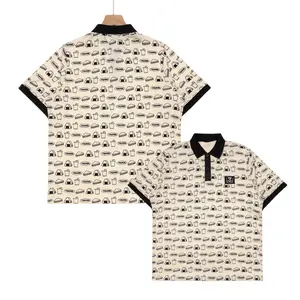 Egg Salad Sandwich Polo Shirt — Japanese Style All-over Print Polo Shirt (Lightweight) American retro street hip hop Y2K men’s casual spandex short-sleeve top, baseball apparel