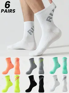 Men Women Sports Socks Basketball Outdoor Running Crew Socks Massage Bottom Mid-Calf Professional Marathon Quick-Dry Breathable Comfort