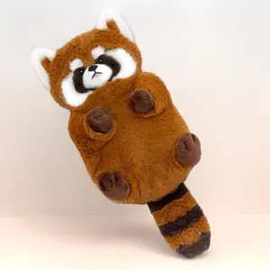 P-P Red Panda Heating Pad: Cute comfort, targeted relief! 17"x8" plush, natural moist heat, washable & unscented – perfect for cramps, neck, shoulders & joints.