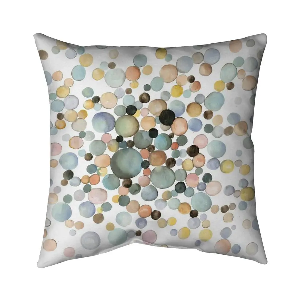 212 MAIN 5541-1616-AB90 16x16 in. Blue Minimalist Shapes Pillow - Home Decorative Cushion, Soft Padded Poly Twill Textile with Bubble Print, Lightweight Cushioning Soft Furnishing