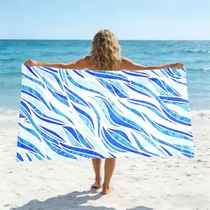 Portable Large Travel Beach Towel, Personalized Print, Super Size Picnic Blanket, Quick Dry Microfiber, Sand-Free, Ideal Summer Gift