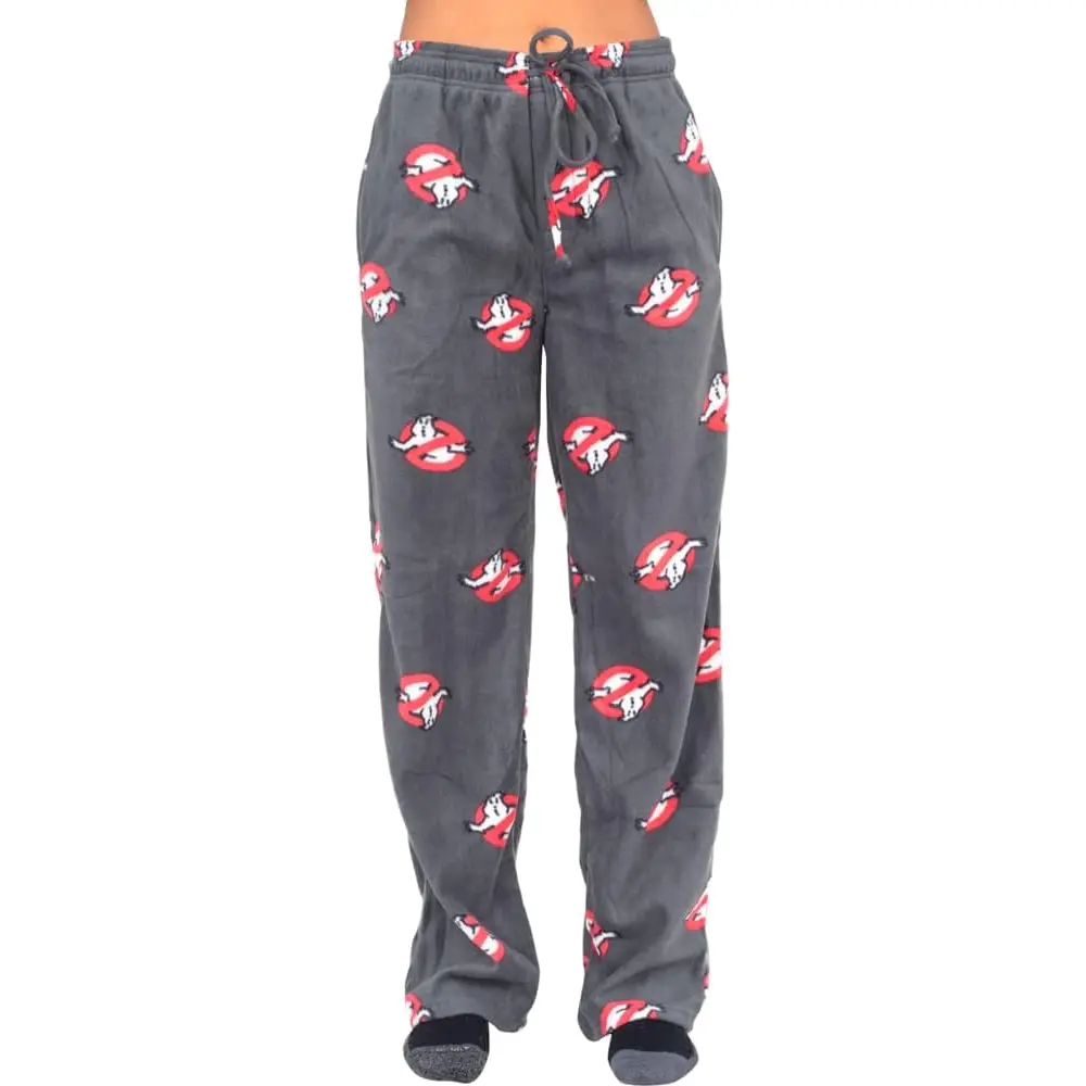 Menswear Ghostbusters Logo Adult Unisex Charcoal Christmas Pajama Loungewear Pants for Cosplay