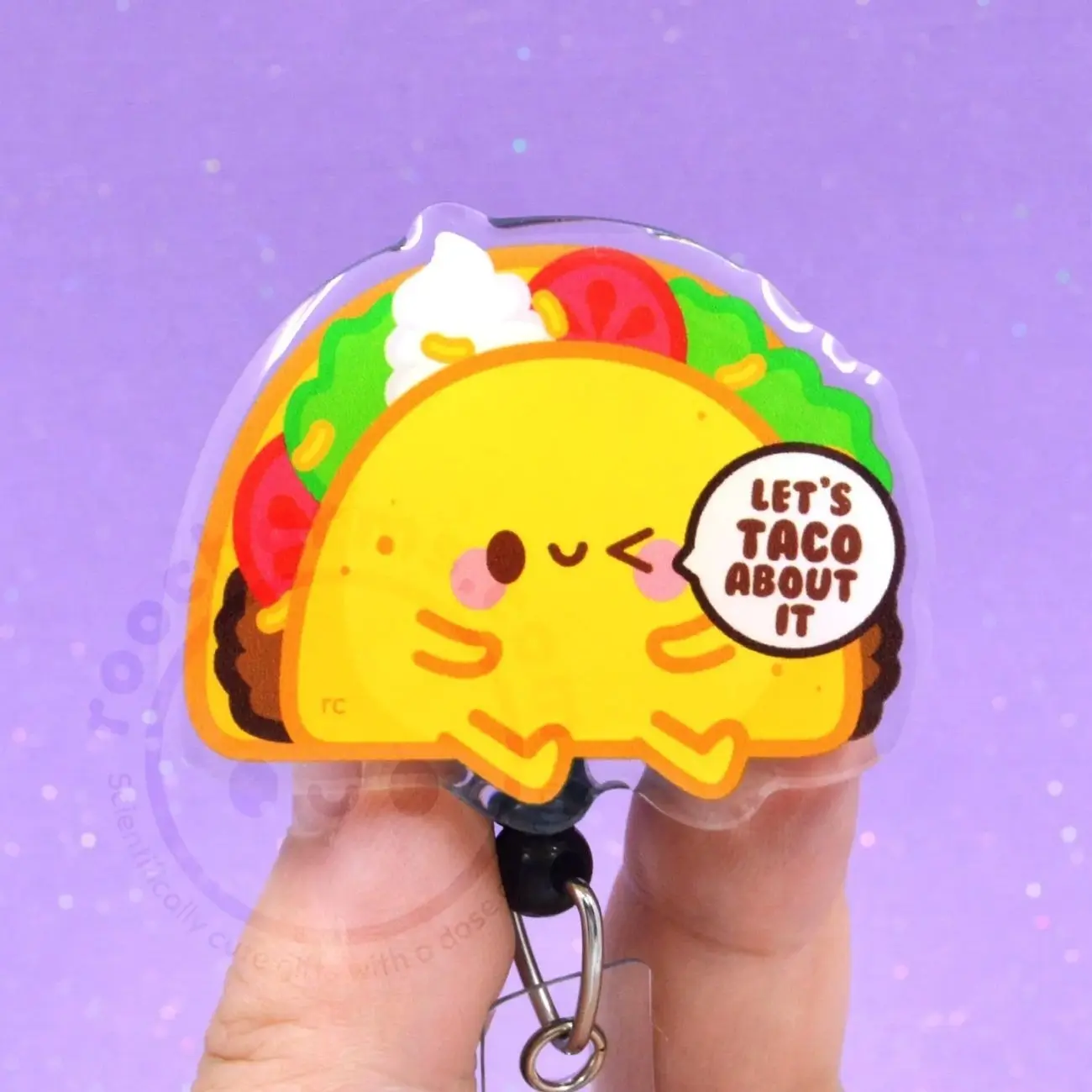 Taco About It Badge Reel, Speech Language Pathologist SLP, Dietitian RD, Pediatric Nurse Lanyard, Student Teacher Gift, Motivational Food