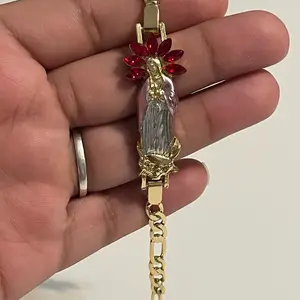 Red crown virgencita bracelet