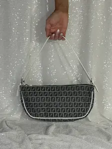 Pre-owned FENDI Canvas Pochette VINTAGE ZUCCHINO POCHETTE