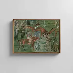 Muted Race Day Vintage PRINTABLE Wall Art  Modern Equestrian Cottagecore Decor 1 - (Unframe)