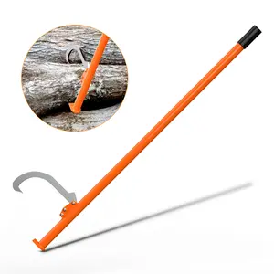 Yesker 60" Cant Hook for Log Roller Logging Tools with Adjustable Steel Cant Hooks & Rubber Grip Heavy Duty Timberjack Log Lifter Mover for Rolling, Raising, Turning Logs up to 32" Diameter, Orange fathersdaygift