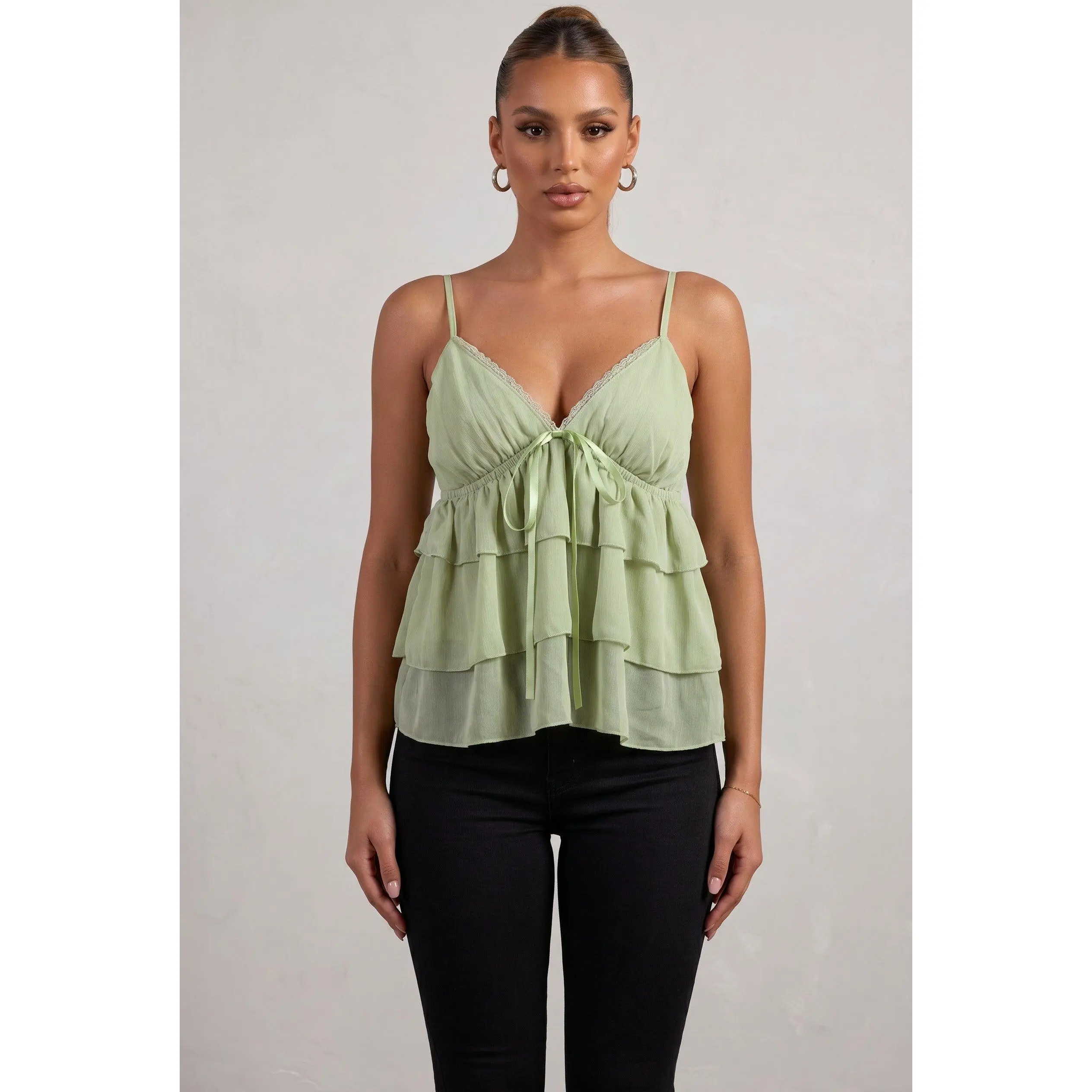Celestine Ruffle Chiffon Cami Top