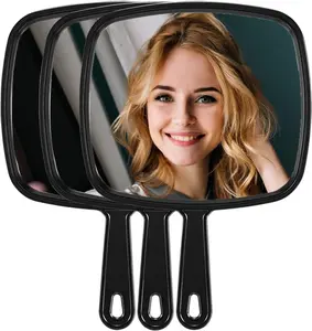 Hand Mirror, Extra Large Barber Hairdressing Handheld Mirror with Handle for Salon, Pack of 3 MIRRORNOVA