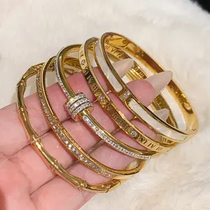 Stainless-Steel Gold-Filled Trending Bangles - Waterproof and Non-Tarnish