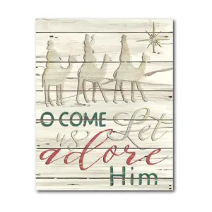 Courtside Market Come & Adore Him 16" x 20" Canvas Wall Art