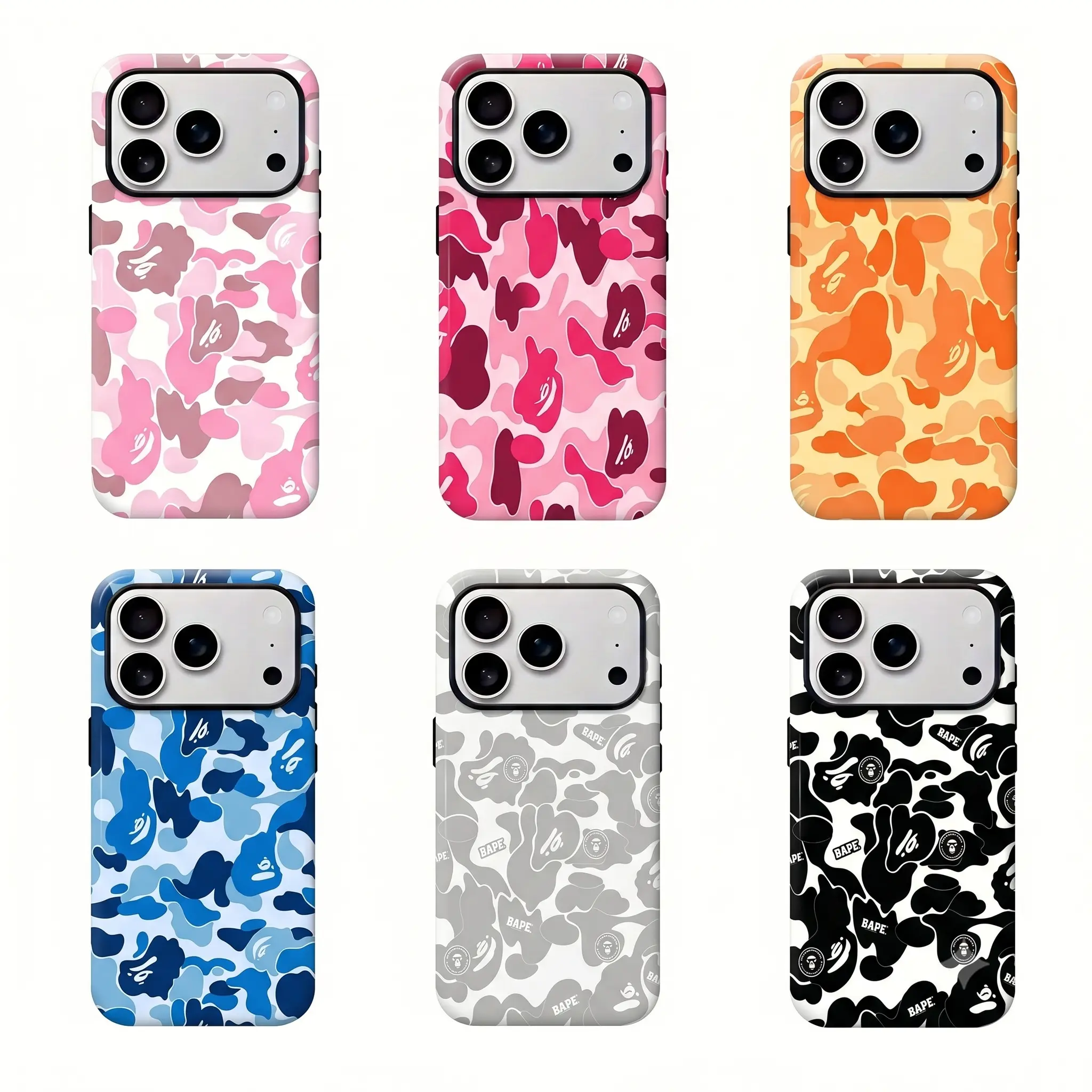 Bape Camouflage  Smartphone Case - Streetwear Style for iPhone 17,16,15,14,13,12,11 Plus Pro Max - Cellphone Accessories for Handheld Devices, Cool Gift