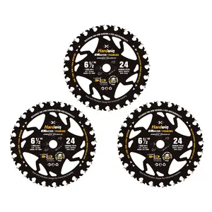 HARDWIN 6-1/2'' Wood Cutting Circular Saw Blade for Cordless Lithium-Ion Saws – Ultra-Thin, Energy-Saving, Nail-Resistant Design for Smooth Cuts