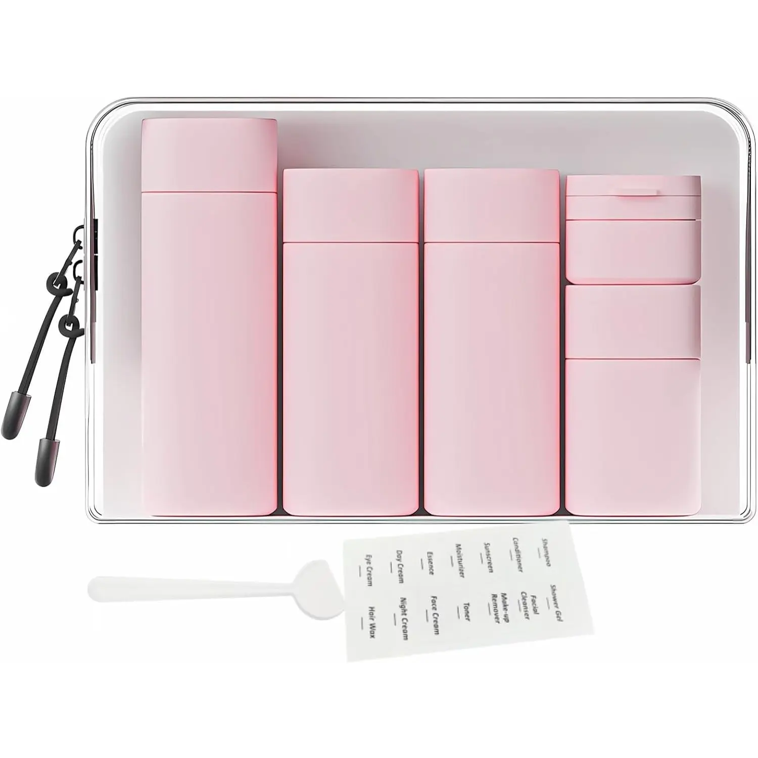 5-piece travel cream dispenser bottle set, travel toiletry container set, travel essentials, Refillable Bottle, Storage Bottles, Reusable Containers