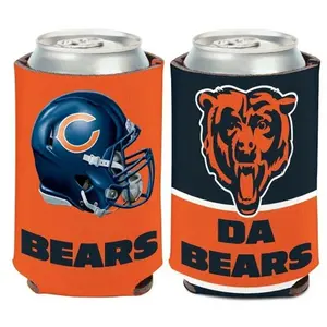 Chicago Bears Slogan Nfl Can Cooler Two-sided Design - Da Bears