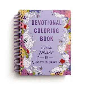 Finding Peace in God's Embrace: English Hand-Drawn Devotional Adult Coloring Book - Dayspring Publishing, 75 Daily Devotionals, 160 Pages, 1.65 lbs, Spiral-Bound - Discover Peace and Creativity Gift for Christian Women (June 10, 2025)