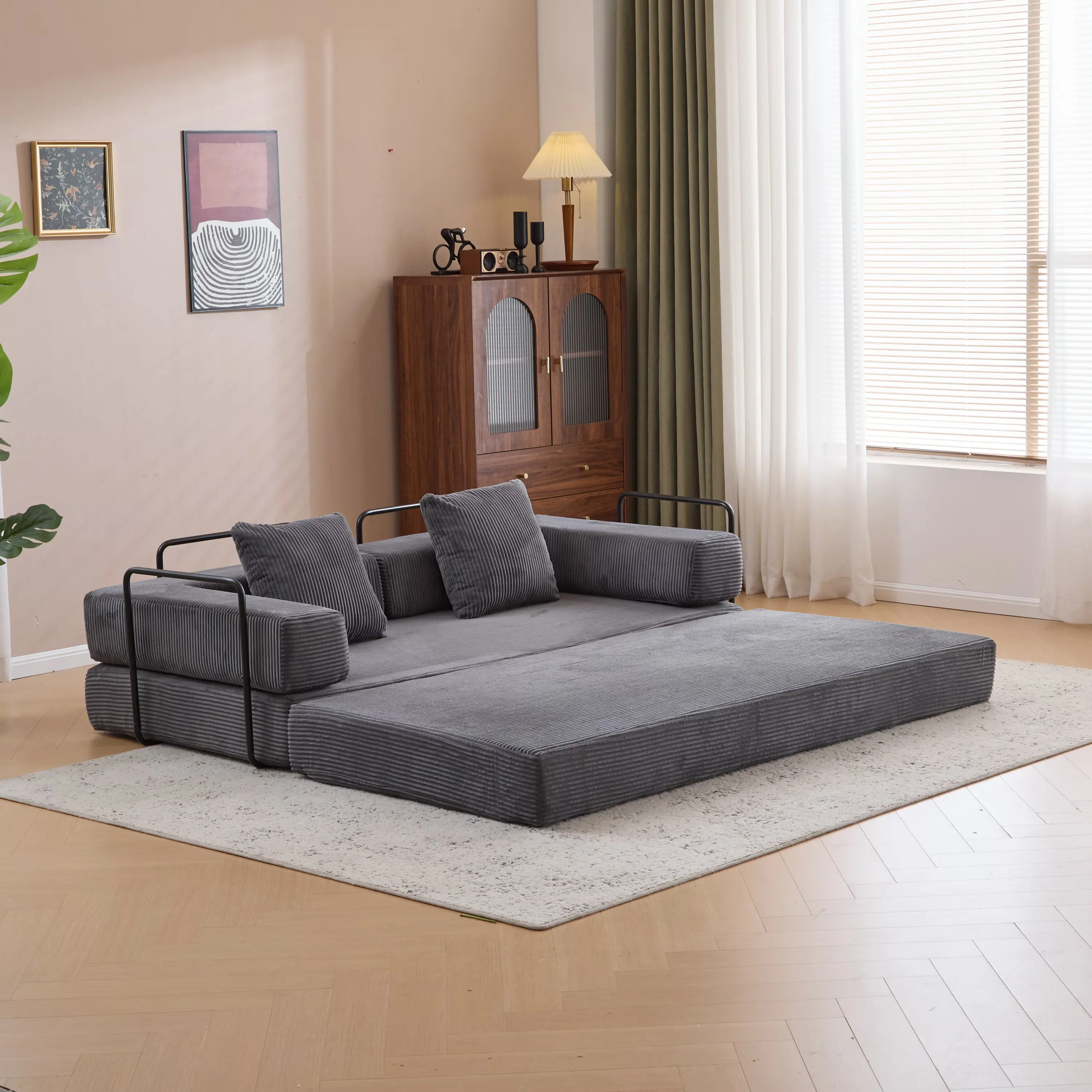 Dark-Grey-Corduroy Fabric