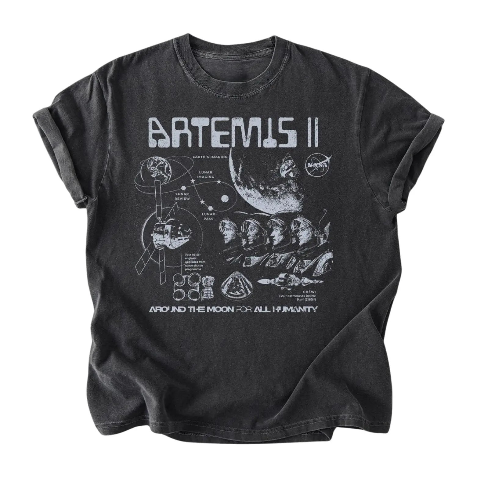 Space exploration Tshirt, Artemis II NASA Mission Shirt, Galaxy's Edge Trip Shirt, Gift For Fan Sci-fi, Gift For Men And Woman, Crewneck Tee