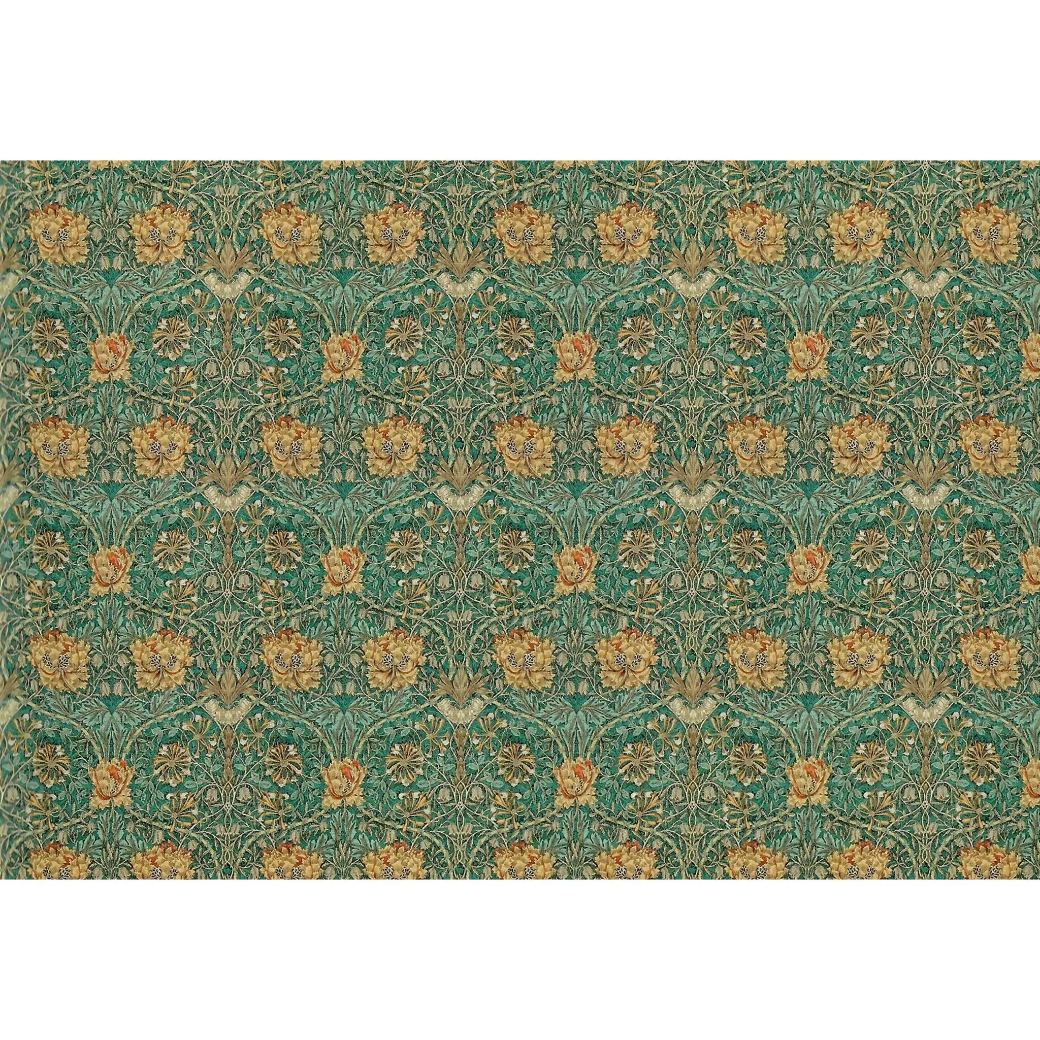 Dollhouse Wallpaper William Morris Art Nouveau Blue Teal Floral 1:12 Scale Itsy Bitsy