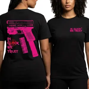 T-Shirt Design Glock Pink Tshirt Full Color ,for men and women,Gift shirt Womenswear Short