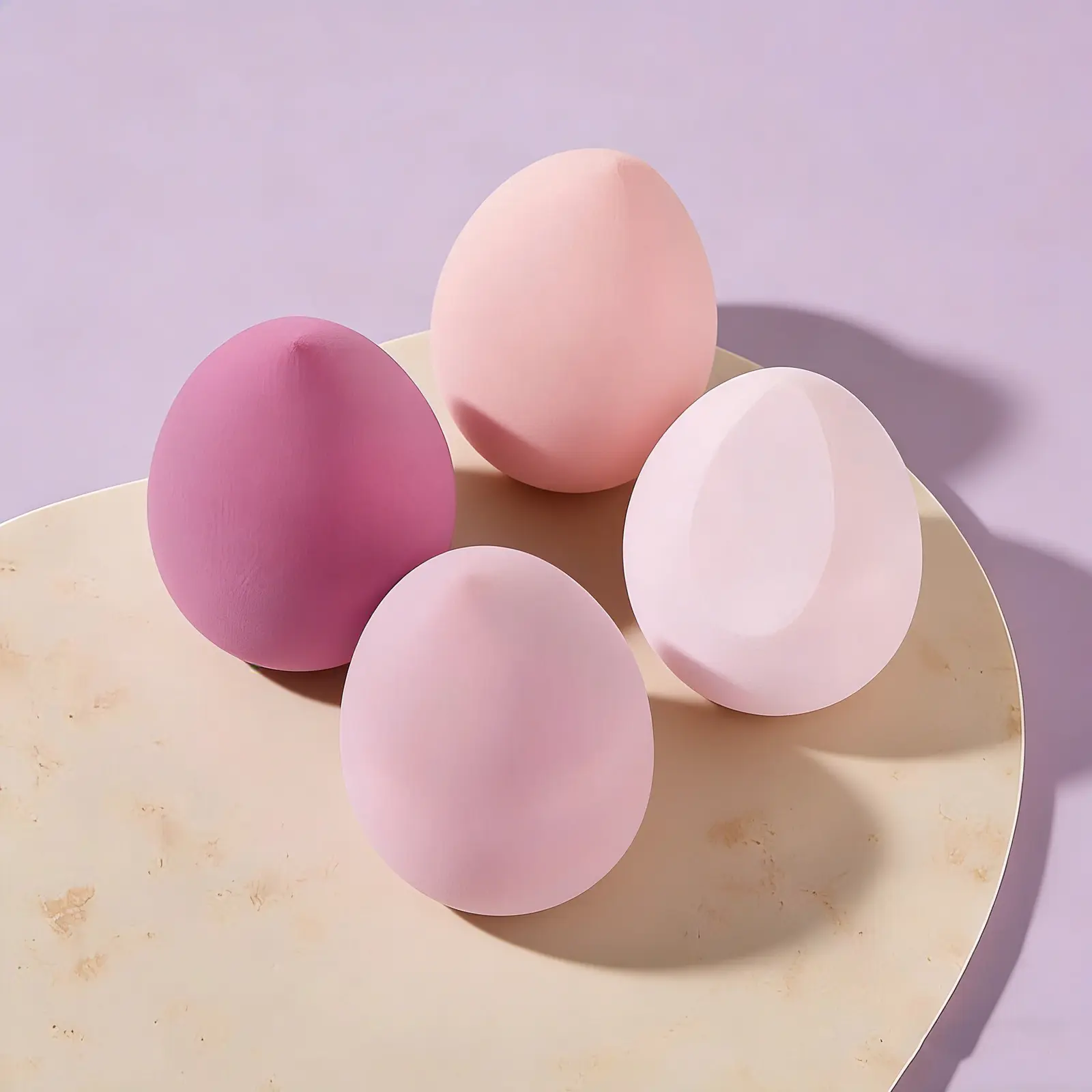 4 Pcs Makeup Sponge Set Beauty Sponge Foundation Blending Sponge, Flawless for Liquid, Cream, and Powder, Multi-colored Makeup Sponges