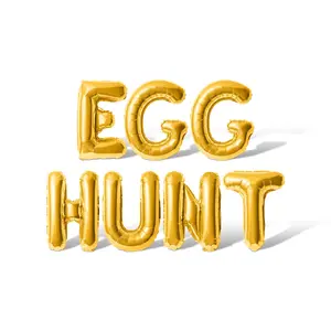 Letter Balloons - EGG HUNT 16" Inch Alphabet Letters Foil Mylar Balloon Easter Party Banner