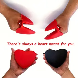 2pcs Heart-Shaped Mini Oven Gloves Silicone Heat Resistant Cooking Pinch Mitts Potholder for Kitchen Cooking & Baking，Kitchen Silicone Gloves, Grilling Oven Mitts, Heat Resistant Gloves BBQ Kitchen Silicone Oven Mitts, Silicone Oven Gloves for Barbecue,