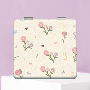 Cute Cartoon Pattern Makeup Mirror, Portable Folding Handheld Mirror, Makeup Tool for Women & Girls, Daily Holiday Birthday Gift