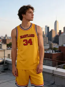 Must-Have Basketball Fan Gear! Maryland University Vintage Sleeveless Shirt - Size 34 Jersey, Perfect for Training and Games, Best Gift