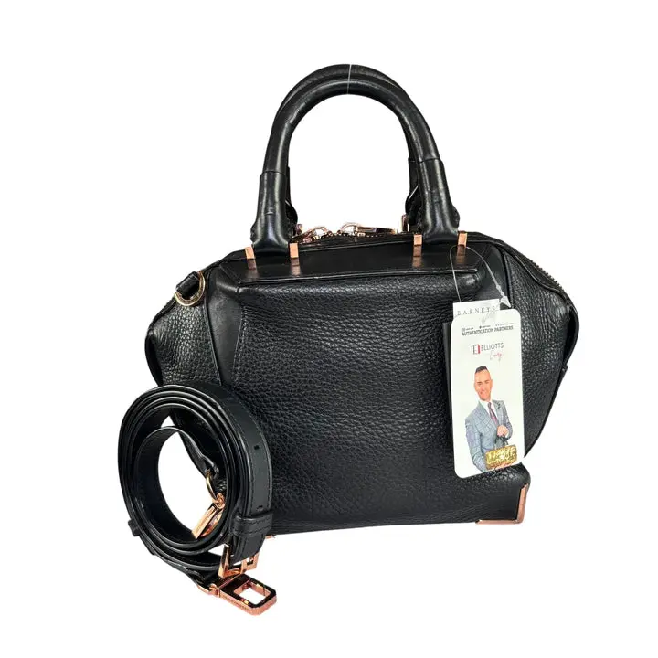 Pre-owned alexander wang Leather Crossbody Bags Emilie Pebbled Satchel w/Strap Rose Gold HW Purse