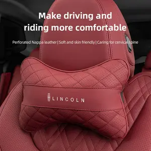 Car Seat Headrest Lumbar Support Quilt Suit Car Interior For Lincoln Navigator Continental Nautilus Aviator MKZ MKX MKC MKT MKS Corsair Mark E