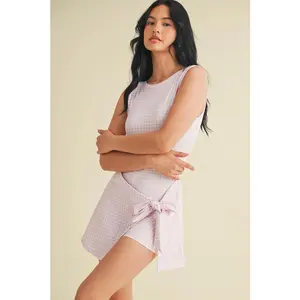 HARPER GINGHAM WRAP ATHLETIC DRESS