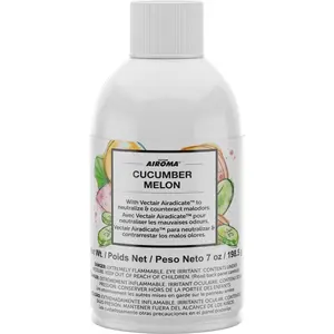 212 MAIN Vectair Systems 3000 Aerosol Fragrance Freshener Refill - Cucumber-Peach & Cucumber-Melon Scent, Odor Neutralizer, 12-Pack Home & Bathroom Supplies