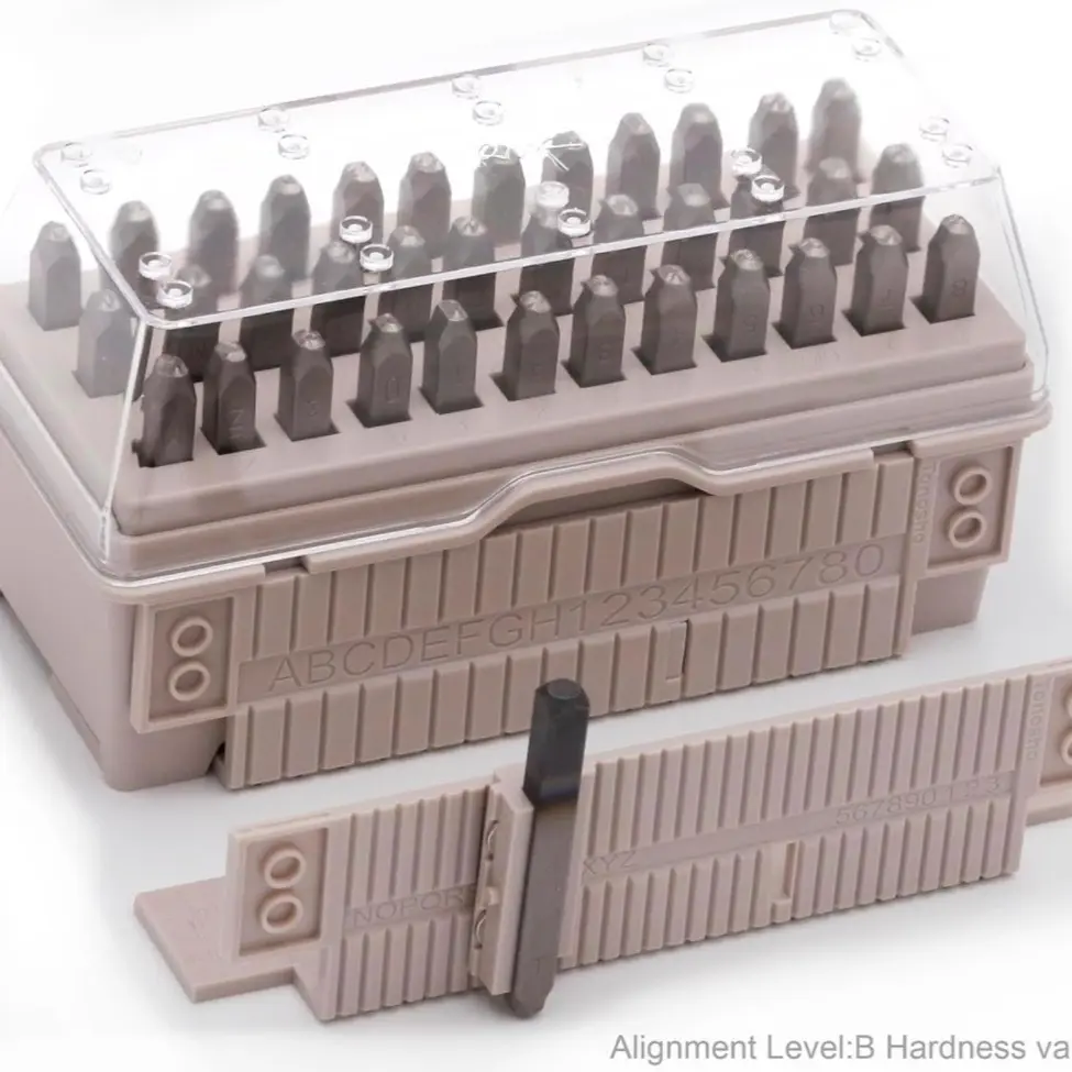 Make Your Letters Align More neatly. Tonosho  36-Piece Number & Capital Letter Stamp Set (A-Z & 0-9) - 1/8" (3mm) Punch for Imprinting on Metal, Plastic, Wood,Hardness HRC 62