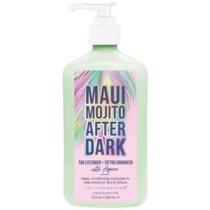 Brown Sugar Maui Mojito After Dark Tan Extender & Tattoo Enhancer, Agave Lime Shea Butter with Tigergrass & Ocean Botanicals, 18 Fl Oz
