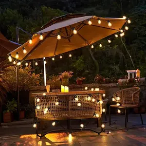 Drop-Proof ST38 String Lights - Waterproof, 2700K Warm Glow, Adjustable Bulbs - Perfect for Patio, Garden & Christmas