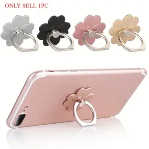 Four-Leaf Clover Phone Stand, Ring Holder Phone Stand, Multiple Colors Available, 360° Rotating Adhesive, Simple High-End Phone Accessory
