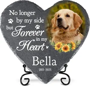 Personalized Dog Memorial Stone – Custom Pet Memorial Gifts for Loss of Dog, Sympathy Gift for Dog Lovers, Pet Grave Marker Headstone, Cemetery Decor for Dogs & Cats