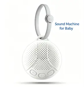 Portable Baby White Noise Machine | 16 Soothing Sounds, Built-in Night Light & Timer, Rechargeable Sleep Sound Machine for Nursery, Travel, Perfect Baby Shower & Registry Gift