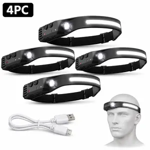 1/2/3/4 Pack High Lumen 4 LED Handheld Flashlight, Pocket Torch with COB Wide Side Flood Light, Portable Emergency Lighting for Camping, Hiking, Fishing, Cycling, Household Repair, Night Walking & Outdoor Power Outage