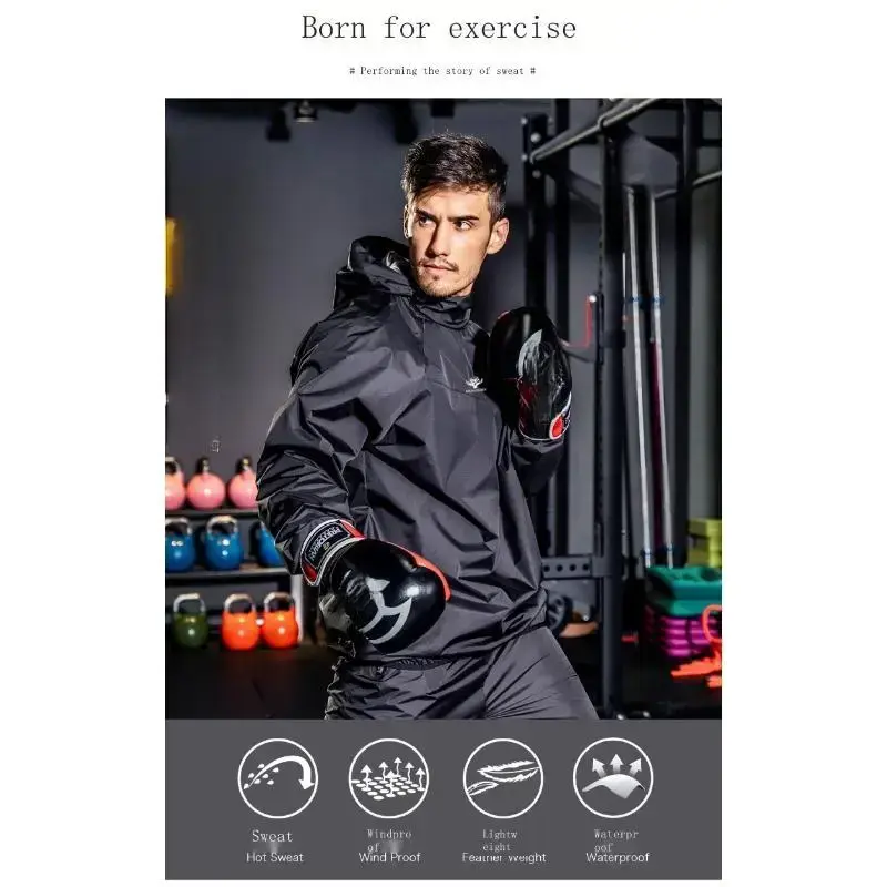 Unisex Sauna Suit Sportswear | Jacket And Pants Fitness Training Clothes Unisex Sauna Suit Sportswear | Jacket And Pants Fitness Training Clothes