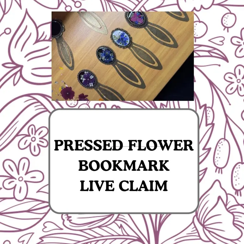 Pressed flower bookmark- claim on live Pressed flower bookmark- claim on live