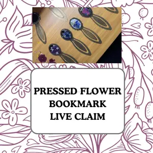 Pressed flower bookmark- claim on live