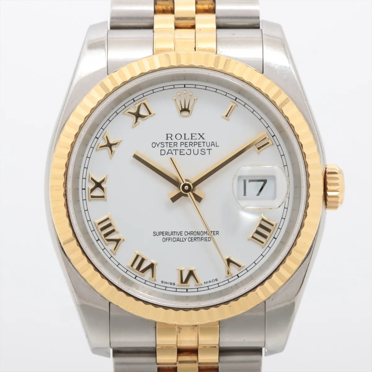 Rolex White Datejust Unisex 36mm 116233