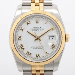 Rolex White Datejust Unisex 36mm 116233