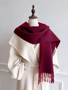 Women's Fashion Scarf, Winter Solid Color Scarf, Faux Wool Warm Scarf, Multi-Purpose Use, Stylish and Cozy Accessory  Winter Scarf, Fluffy Soft Scarf