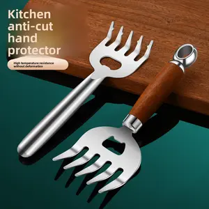 All-steel stainless steel bear claw hand guard, multifunctional kitchen anti-cut tool, hand guard gadget, meat slicer, bottle opener